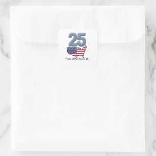 25th Anniversary Patriot Day 9/11 Years of Resilie Square Sticker