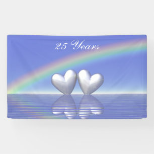 25th Anniversary Silver Hearts Banner