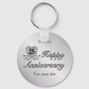 25th Anniversary - Silver Key Ring