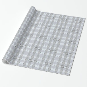25th Anniversary, silver squares, gift wrap. Wrapping Paper