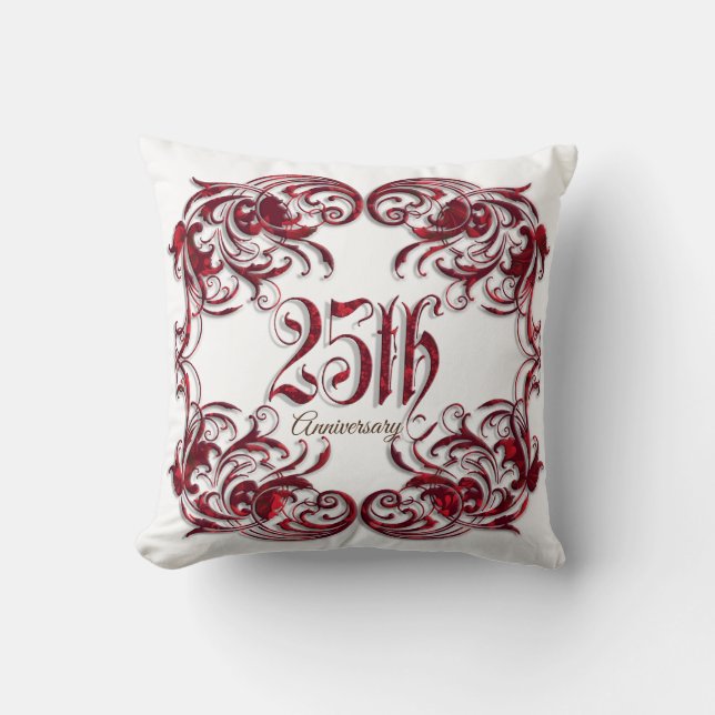 25th Anniversary throw pillow (Front)
