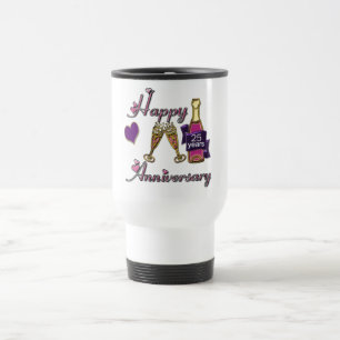 25th. Anniversary Travel Mug