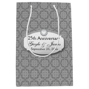 25th Anniversary Wedding Anniversary Diamond Z02 Medium Gift Bag