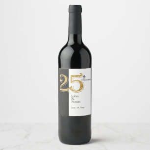 25th Anniversary Wine Label