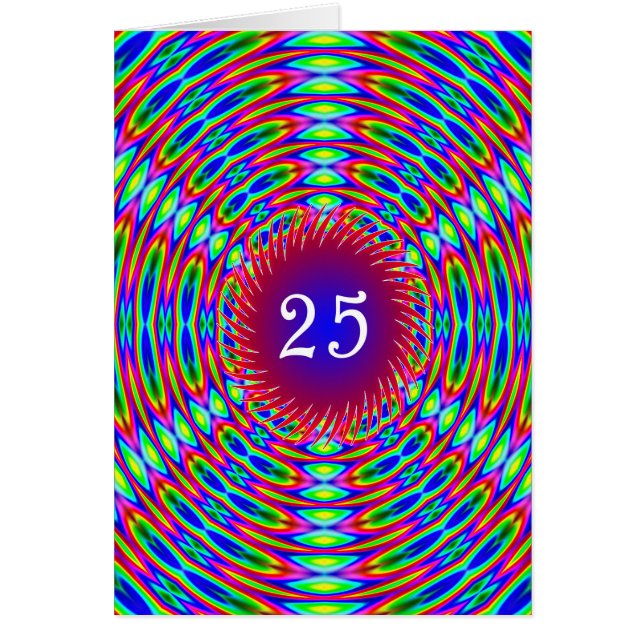 25th Birthday Abstract Trippy Swirls (Front)