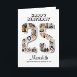 25th Birthday Anniversary Number 25 Photo Collage Card<br><div class="desc">Celebrate 25th birthday or wedding anniversary with this printable photo collage. Choose your favourite photos for display. Customise the name, text and date to fit your occasion. This will be a lovely keepsake with personalised message to look back on with family and friends. If you need any other number as...</div>