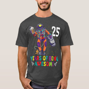 25th Birthday Astronaut Astronomy Solar System Out T-Shirt