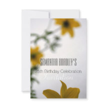 25th Birthday Celebration Floral Invitation
