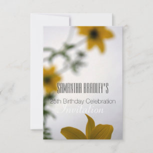 25th Birthday Celebration Floral Invitation