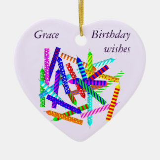 25th Birthday Ceramic Heart Tree Decoration