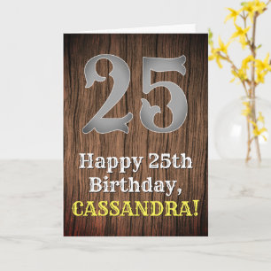 25th Birthday: Country Western Inspired Look, Name Card
