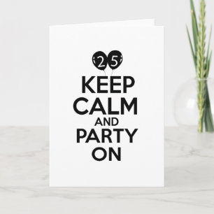 25th birthday designs card