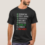 25Th Birthday I Quarantine Remote School Zombies N T-Shirt<br><div class="desc">25th Birthday I Quarantine Remote School Zombies Now What. Humourous Anticipating Checklist Gag Gifts for 2022. 25 years old and had quarantine christmas, remote school, 2020 and 2021, vaccines, boosters and your 30th birthday. You're most likely prepared for the upcoming zombie outbreak, but then what? TO FIND THE MATCHING COLLECTION:...</div>