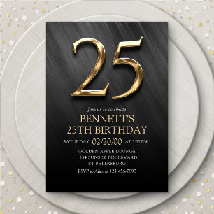 25th Birthday Invitation