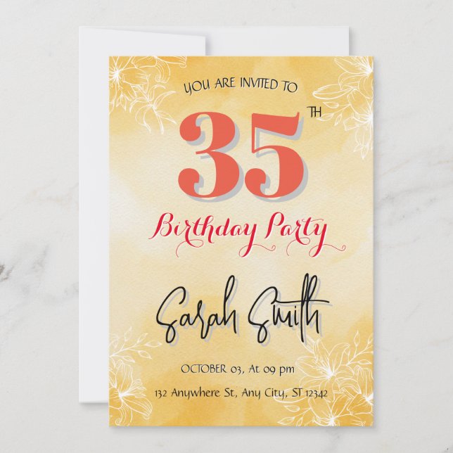 25th Birthday Invitation (Front)