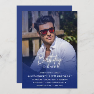 25th birthday invitation Birthday Dinner Photo Men