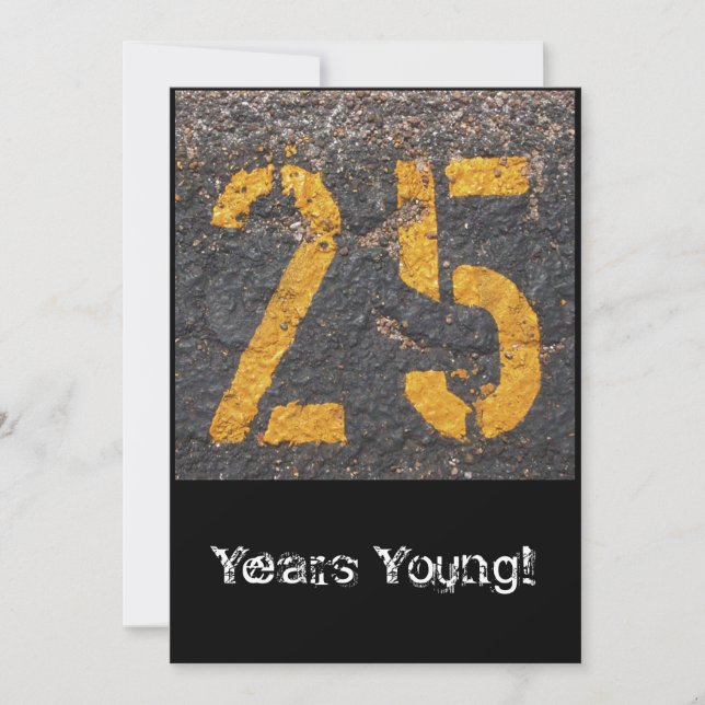 25th Birthday-Invitation Invitation (Front)