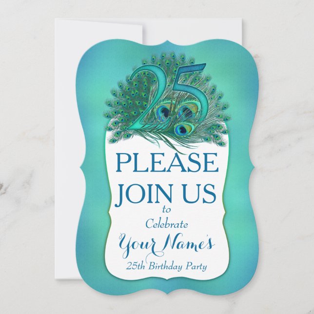 25th Birthday Invitations (Front)