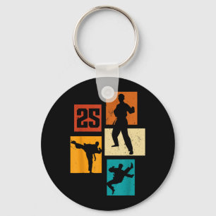 25th Birthday Karate Taekwondo 25 Years Old Man Key Ring