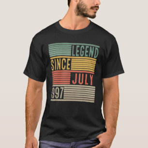 25th Birthday Legend Since July 1997 25 Years Old T-Shirt