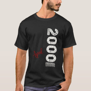 25th Birthday Man Original April 2000 25 Years Men T-Shirt