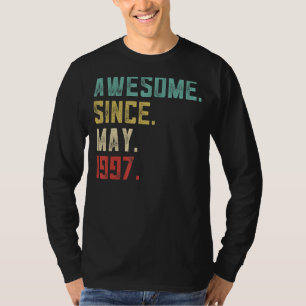 25th Birthday Men Awesome Since May 1997 T-Shirt