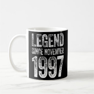 25th Birthday November Born 25 Years Legend Since Coffee Mug