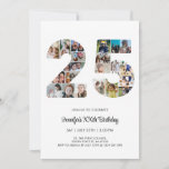 25th Birthday Number 25 Custom Photo Collage Invitation<br><div class="desc">Mark twenty five years of wonderful memories and adventures with this captivating 25th Birthday Number Photo Collage. This customisable template is the perfect blend of creativity and sentiment, allowing you to create a truly memorable gift for your loved one's special day. Capture the essence of incredible years in a single...</div>