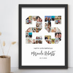 25th Birthday Number 25 Custom Photo Collage Poster<br><div class="desc">Celebrate 25th birthday with this personalised number 25 photo collage poster. This customisable gift is also perfect for wedding anniversary. It's a great way to display precious memories from your wedding and married life. The poster features a collage of photos capturing those special moments, and it can be customised with...</div>