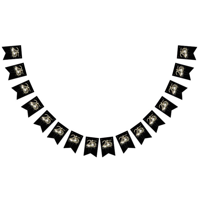 25th Birthday Or Anniversary Party  Bunting (All)