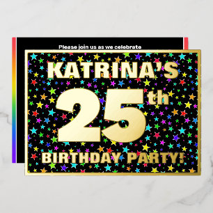 25th Birthday Party — Fun, Colourful Stars Pattern