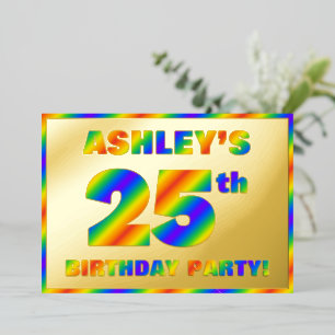 25th Birthday Party — Fun, Rainbow Spectrum “25”