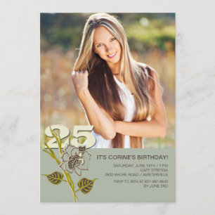 25th Birthday Photo Invitation