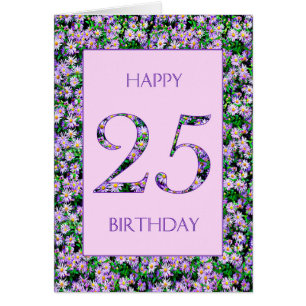 25th Birthday Purple Daisies