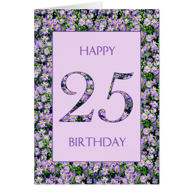 25th Birthday Purple Daisies (Front)