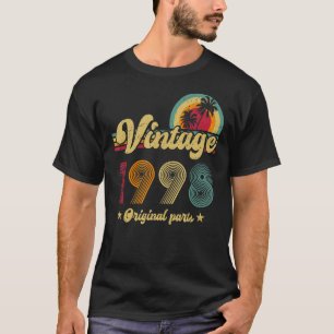 25th Birthday Vintage 1998 Original Parts Year Of T-Shirt