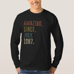 25th Birthday Vintage Amazing Since July 1997 T-Shirt