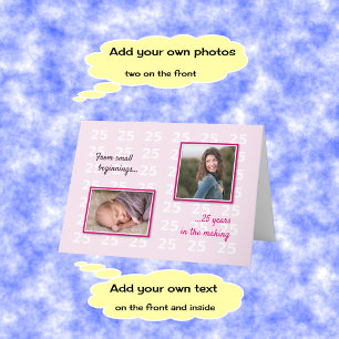 25th birthday your photos and text card