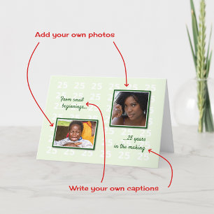 25th birthday your photos and text green card