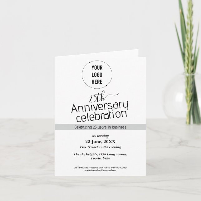 25th company anniversary celebration invitation (Front)