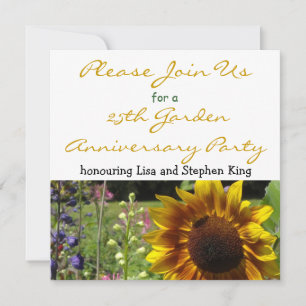 25th Garden Anniversary Party Invitation