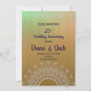 25th Golden Horizon acrylics Art Anniversary  Invitation