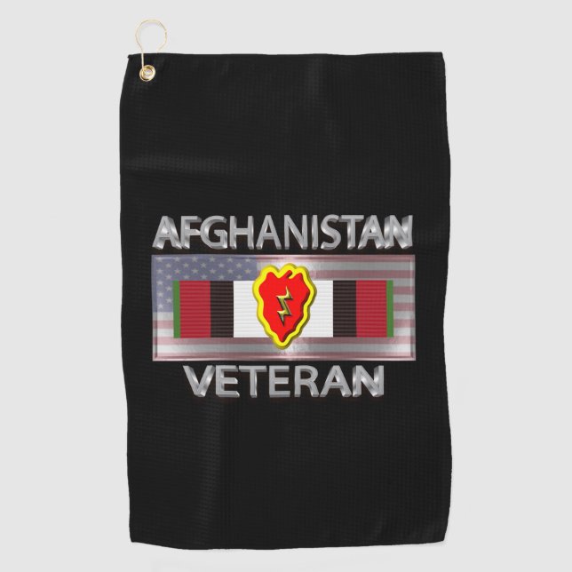25th Infantry Division Afghanistan Veteran Golf Towel (Front)