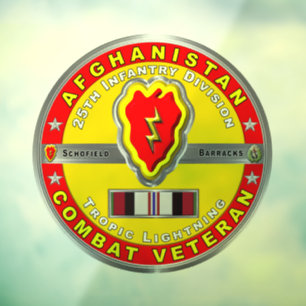 25th Infantry Division “Afghanistan Veteran” Window Cling