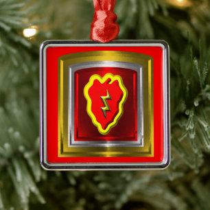 25th Infantry Division Christmas Metal Tree Decoration