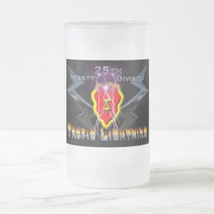 25th Infantry Division Frosted Glass Beer Mug