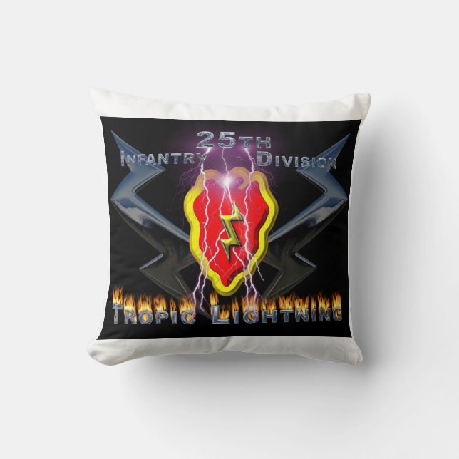 25th Infantry Division Gift Throw Pillow (Front)