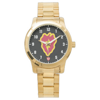 25th Infantry Division Gold Stainless Steel Watch