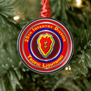 25th Infantry Division Keepsake Christmas Metal Tree Decoration