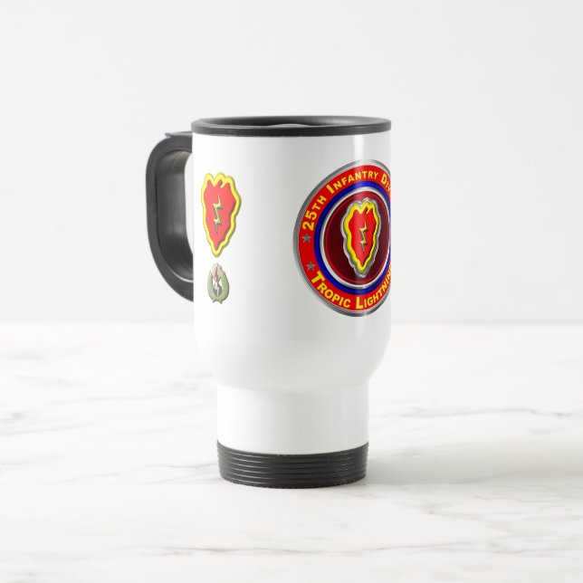 25th Infantry Division Keepsake Travel Mug (Front Left)